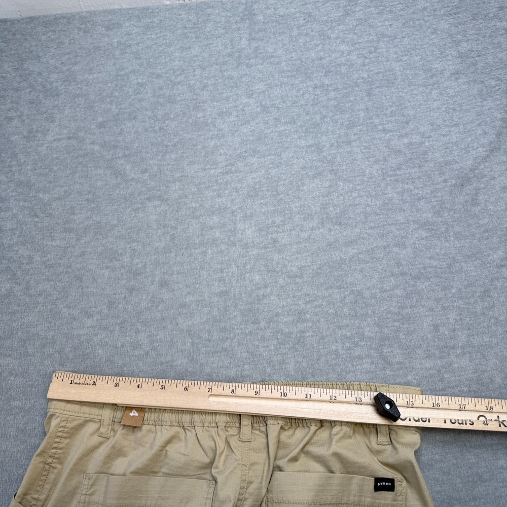 Prana Pants Women 4 Beige Palisades Ripstop Utility Cargo Elastic Waist Hike NEW - Picture 9 of 11